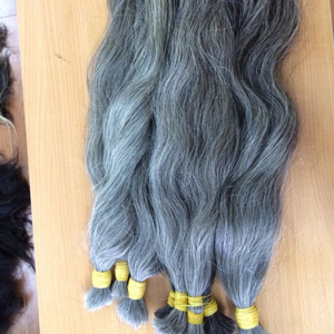 Natural Remy Indian Hair Extensions Bulk Wavy <b>Braiding</b> <b>Machine</b> Double Weft Chemical-Free Single Drawn Ends Raw Hair Bundles - Product Image 4