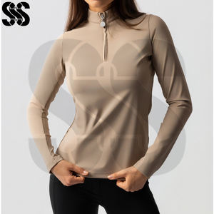 Chemises d'équitation pour femmes, tendance, légères, confortables, respirantes, de haute qualité, absorbant la transpiration, fermeture éclair - Product Image 6