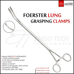 Pinzas de agarre pulmonar manuales de acero inoxidable 410 de primera calidad VATS MICS y pasadores de tubos torácicos - Product Image 5