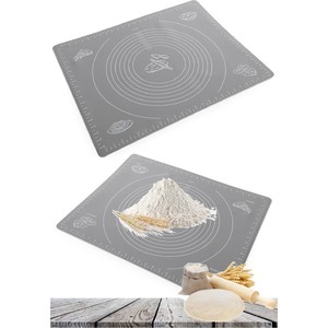 Silicone Dough <b>Rolling</b> and Kneading <b>Mat</b> Grey Pastry Baking Multi-Purpose Board - Product Image 1