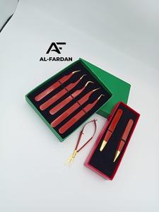 Juego de pinzas para pestañas de acero inoxidable sólido con logotipo personalizado superventas, pinzas para cejas puntiagudas, pinzas para pestañas con volumen de gancho al por mayor - Product Image 3