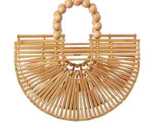 Sac en bambou écologique pour femmes fabriqué avec des matériaux en bambou durables, idéal pour les vêtements de plage et les présentoirs de vente au détail. - Product Image 2