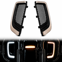 Feux de grille inférieurs LED ABS fumés, blancs DRL, clignotants ambre pour Harley Ultra Limited Road Glide Tri Glide 2014 à 2025