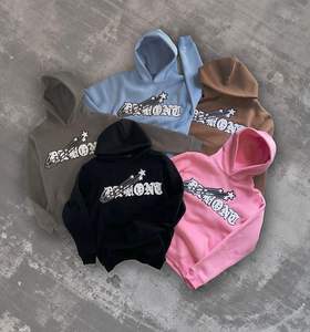 Sweat à capuche homme 100% coton coupe-vent écologique anti-rides anti-rétrécissement motif solide bouffée à capuche XL pour tout - Product Image 1