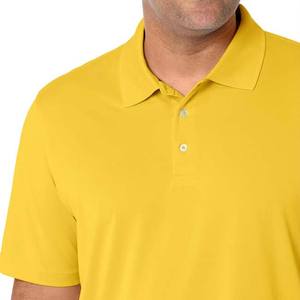 <b>Yellow</b> Color Stand Collar Cheap Price Summer Wear Top Quality Cotton Breathable OEM Custom Logo Design <b>Men</b> <b>Polo</b> <b>Shirts</b> - Product Image 2