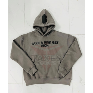 Nouveaux sweats à capuche personnalisés pour hommes de haute qualité, impression puff, 100% coton, polaire, uni, respirant, design - Product Image 1