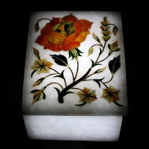 Thủ công gỗ gốm hộp đính với đá bán quý <span class=keywords><strong>Inlay</strong></span> Ngân Sách thân thiện với lưu trữ đồ trang sức tổ chức chị món quà - Product Image 5