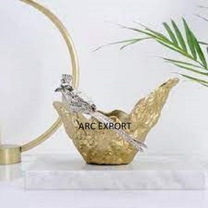 ชามใส่อาหารสำหรับเด็กดีไซน์เนอร์นกสีทองสุดหรูชามเสิร์ฟซุปและผลไม้สำหรับตกแต่งโต๊ะทันสมัย - Product Image 2