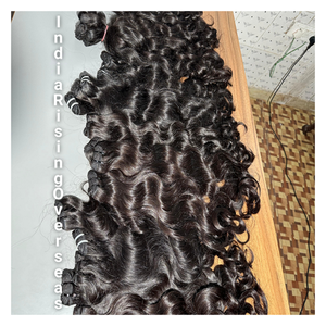 Premium Quality Indian Natural Wave Style Cuticles Aligned <b>Cheap</b> Remy Single Donor Double Weft Hair <b>Extension</b> - Product Image 2