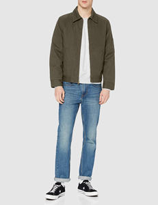 Chaqueta de Trabajo para Hombre, Informal, de Algodón, Lisa, de Lona, Tallas Grandes, con Cierre de Cremallera - Product Image 3