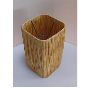 Abat-jour rectangulaires en raphia magnifiques avec douille pour ampoule E27, élégants pour lampe de bureau et lampe de table, idéal pour hôtel et restaurant - Product Image 1