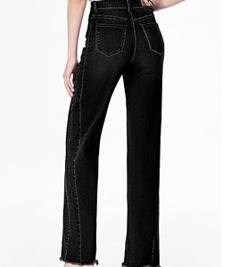 Pantalon en jean vintage noir délavé à l'acide, respirant, sur mesure, pour homme, décontracté, entraînement, taille plus - Product Image 5