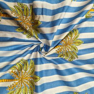 High Grade Organic Eco-Friendly Cotton Cambric Fabric Palm Tree Pattern Easy Dye Print for Garment Home Textiles Covers) Boys - Product Image 2