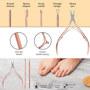 Coupe-cuticules, pousse-cuticules, coupe-ongles professionnel en acier inoxydable, outils durables pour la pédicure et la manucure - Product Image 2