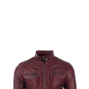 Blouson de moto unisexe en cuir véritable coupe-vent, vente en gros, marque privée disponible 2026 - Product Image 6