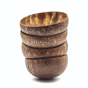 Fourniture de vaisselle écologique bol en coquille de noix de coco poli véritable bol à smoothie en coquille de noix de coco avec emballage personnalisé prix bon marché Vietnam - Product Image 1