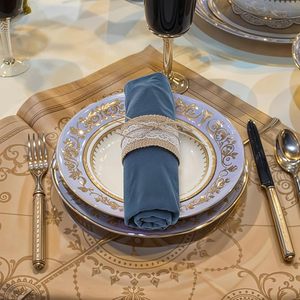 แหวนกระดาษเช็ดปากผ้าป่านปอกระเจาธรรมชาติงานประดิษฐ์รูปผีเสื้อของตกแต่งงานปาร์ตี้โต๊ะรับประทานอาหารทุกวันวัสดุกระดาษสีน้ำตาล - Product Image 2