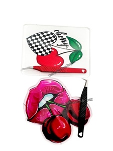 High Quality Sustainable Acrylic Cherry Design Lash Tile With <b>Magnet</b> For <b>Eyelash</b> Extension Tweezer Custom Lash Tile Available - Product Image 5