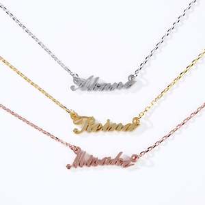Collier personnalisé Jeulia à trois tons en argent sterling, cadeau tendance - Product Image 1