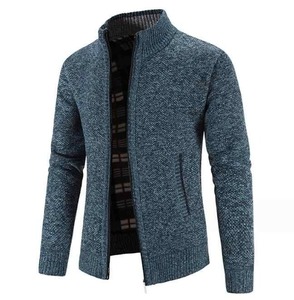 Pull à la mode pour hommes avec logo personnalisé du service OEM vente en gros de chandails à fermeture éclair pour hommes coupe ample pull tricoté d'hiver pour hommes à vendre - Product Image 4