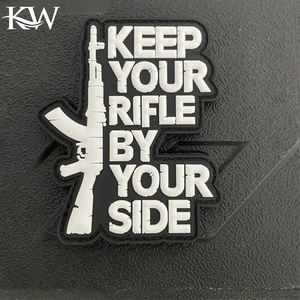 Écussons tactiques en PVC pour club de chasse, emblème auto-agrippant, badge de moralité « Happy Hunting », autocollants pour vêtements, brassards et sacs à dos - Product Image 6