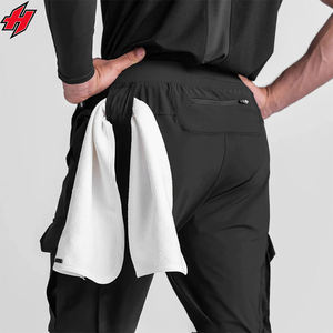 กางเกงคาร์โก้ผู้ชายเอวกลางผ้าทอลายทแยงอเนกประสงค์พร้อมกระเป๋าข้างกางเกงลำลองทรงตรงพอดีตัวสไตล์ใหม่ - Product Image 4