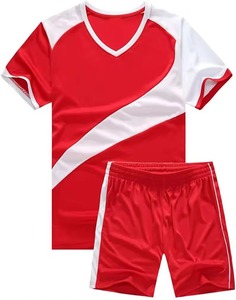 Uniformes de fútbol rojos Nuevo diseño Jersey de fútbol Equipos deportivos Logotipo bordado personalizado Adultos Uniformes de fútbol juvenil blanco - Product Image 1