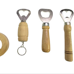 Ouvre-bouteille en bois de hêtre européen et en acier inoxydable |   Fabriqué à la main en Pologne |   Outil de cuisine et de bar écologique, poignée ergonomique - Product Image 1