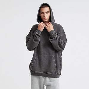 2025 Tendance Acide Lavage Hoodies Boxy Fit Pull Léger Streetwear Écologique Look Élégant pour les Marques et Magasins - Product Image 3