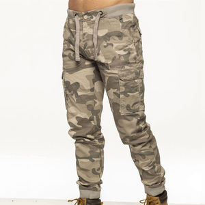 กางเกงคาร์โก้ลำลองสำหรับผู้ชาย, กางเกงวิ่งน้ำหนักเบาย้อมสีธรรมดาป้องกันริ้วรอยระบายอากาศ - Product Image 1