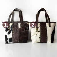Sac fourre-tout en cuir de vachette à poils collés à l'épaule/sac à main en cuir de vachette rustique fourre-tout quotidien/fourre-tout de voyage