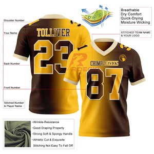 Camiseta deportiva de fútbol americano personalizada con malla Boxy Fit de secado rápido para hombre, novedad de verano, precio al por mayor - Product Image 2
