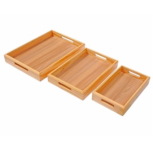 Bandeja de servir de madera hecha a mano de primera calidad para la decoración del hogar, la cocina, la mesa de comedor y la mesa de café a un precio económico. - Product Image 2