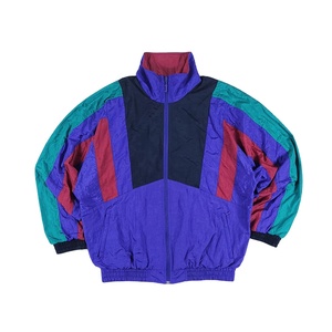 ชุดวอร์มกันลมสไตล์วินเทจคุณภาพสูง สีสันตัดกัน ยูนิเซ็กซ์ ผ้าฝ้าย 100% ดีไซน์แบบแผงต่อผ้า  ขนาดสั่งทำได้ รุ่น 2026 - Product Image 1