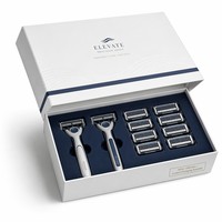 Système de rasoir manuel pour homme RTS à 5 lames, cartouche de remplacement, lames en acier inoxydable, rasoir en plastique, épilation du visage