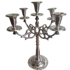 เชิงเทียนสไตล์ไม่เหมือนใครเชิงเทียนโลหะตกแต่งทำด้วยมือสำหรับชิ้นกลางรับประทานอาหารงานแต่งงาน - Product Image 5