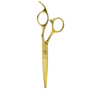 Hot-Selling Right-<b>Handed</b> Ergonomic Offset Barber Scissors Comfort <b>Finger</b> Rest with Steel Handle Stainless Steel Blade Sharp Tip - Product Image 2