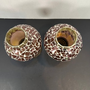 Portavelas de Vidrio Único con Mosaico, Lámpara Votiva Navideña para el Hogar y el Jardín, Portavelas con Mosaico, Velas Aromáticas - Product Image 2