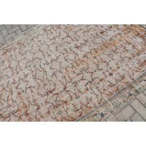 Tapis Vintage en Laine Turque Orange Blanc 5.5 X 9.8ft Tissage Plat Patchwork Design Salon Tapis Latex pour Décorations pour la Maison 4m - Product Image 5