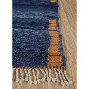 Tapis en laine noué à la main Zuri Blue, motif abstrait, design rectangulaire pour la décoration de la maison, salon, voiture, 9x12, rectangulaire, Pae-4628 - Product Image 4