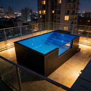 Piscina de Fibra de Vidrio de Alta Calidad, Fácil Instalación, Piscina Familiar al Aire Libre, Piscina Elevada - Product Image 5