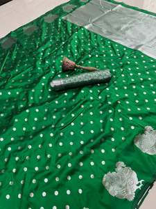 Latest Designer Pure Heavy Silk Weaving <b>Gota</b> Work Saree by FabZone - Product Image 4