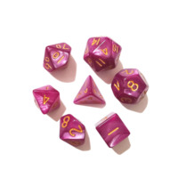 Ensemble de 7 dés polyédriques carrés en résine, personnalisables avec logo, pour RPG, Dungeons and Dragons, motif Cyber Bestie fait main, équilibrés