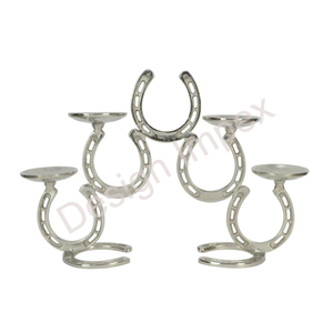 Metal Horse <b>Shoe</b> Candle Stand Circular Design Durable Home Decoration - Product Image 2