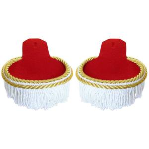 Épaulettes colombiennes dorées de haute qualité, brodées, à coudre, épaulettes dorées à lacets, régiments britanniques et français, bullion - Product Image 1