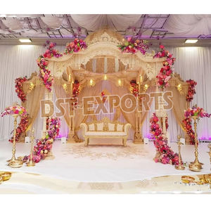 Décoration créative de mariage Mayur Mandap avec dôme DST Exportations Meilleur prix Vivah Mandap Vente Mandapam en bois pliable Fabricant UK - Product Image 1