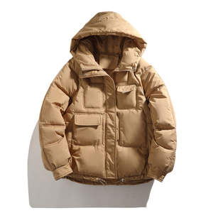 2026 Men's Wholesale Bomber Quilted <b>Padding</b> Jackets Custom Logo Male <b>Waterproof</b> Hood Puffer <b>Coat</b> Men's Hooded Puffer Jacket - Product Image 4
