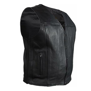 Gilet en cuir imperméable de luxe respirant pour hommes gilet en cuir véritable personnalisable de saison d'hiver - Product Image 2