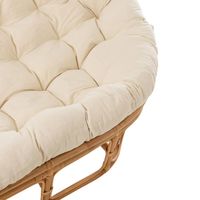 Handmade Rattan Papasan Double Chair Sofa Furniture High Quality Lounge Chair with Cushioned Seat for Indoor and Outdoor Use