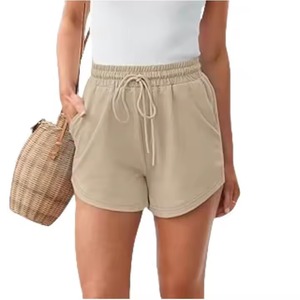 Pantalones cortos deportivos de algodón para hombre de verano personalizados al por mayor estilo cómodo colores sólidos 100% algodón Terry liso teñido no tejido - Product Image 5